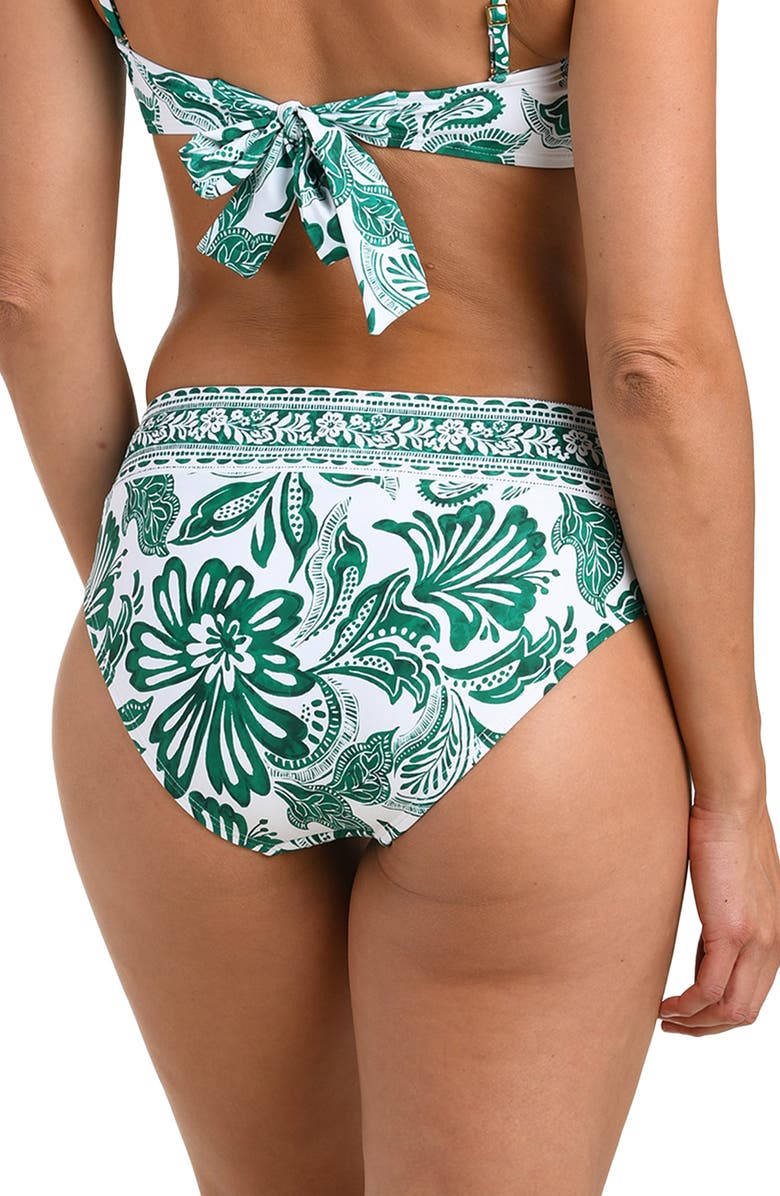 La Blanca Botanical Brocade Bikini Bottoms, Alternate, color, Jungle