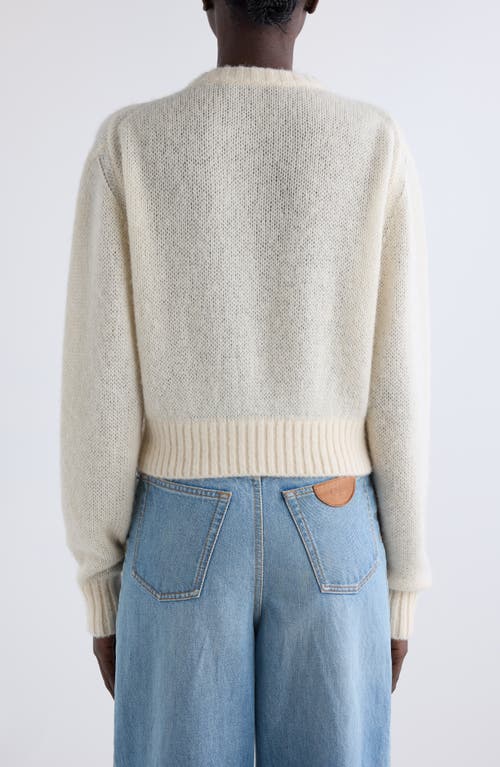 Chloé Embroidered Alpaca And Silk-blend Sweater In Iconic Milk