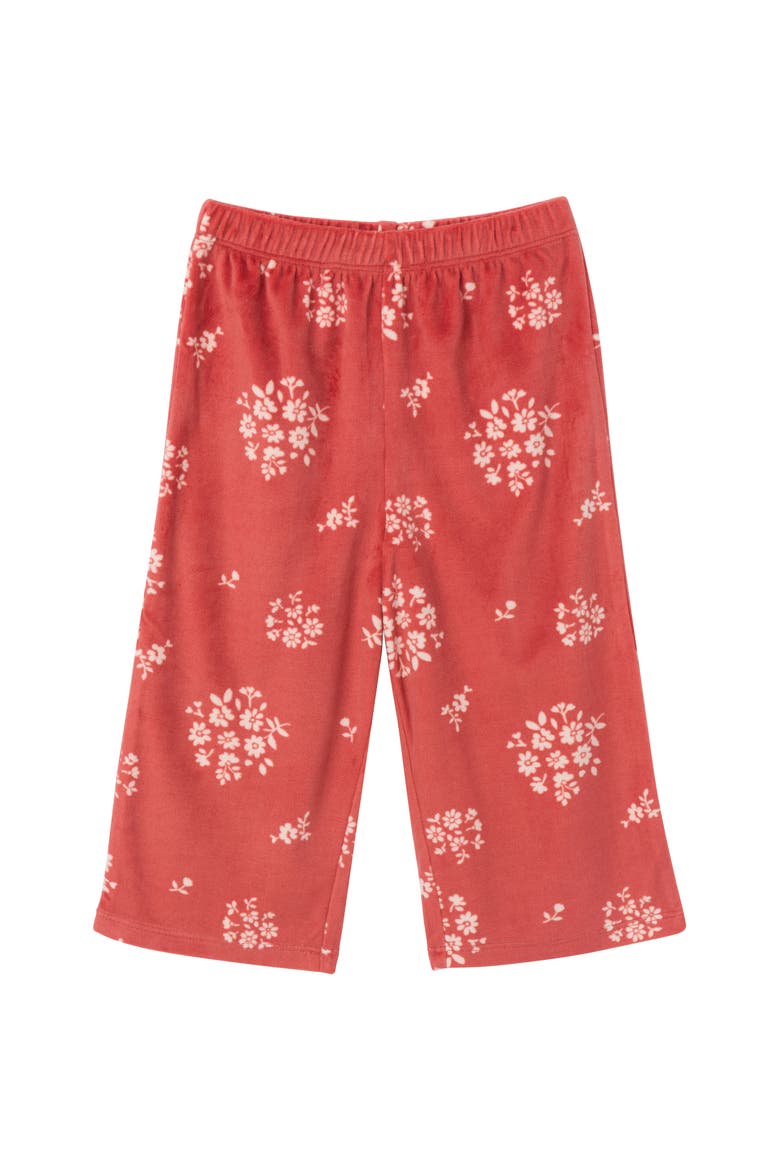 Fleece Pajama Top & Pant Set, Alternate, color, Red Floral