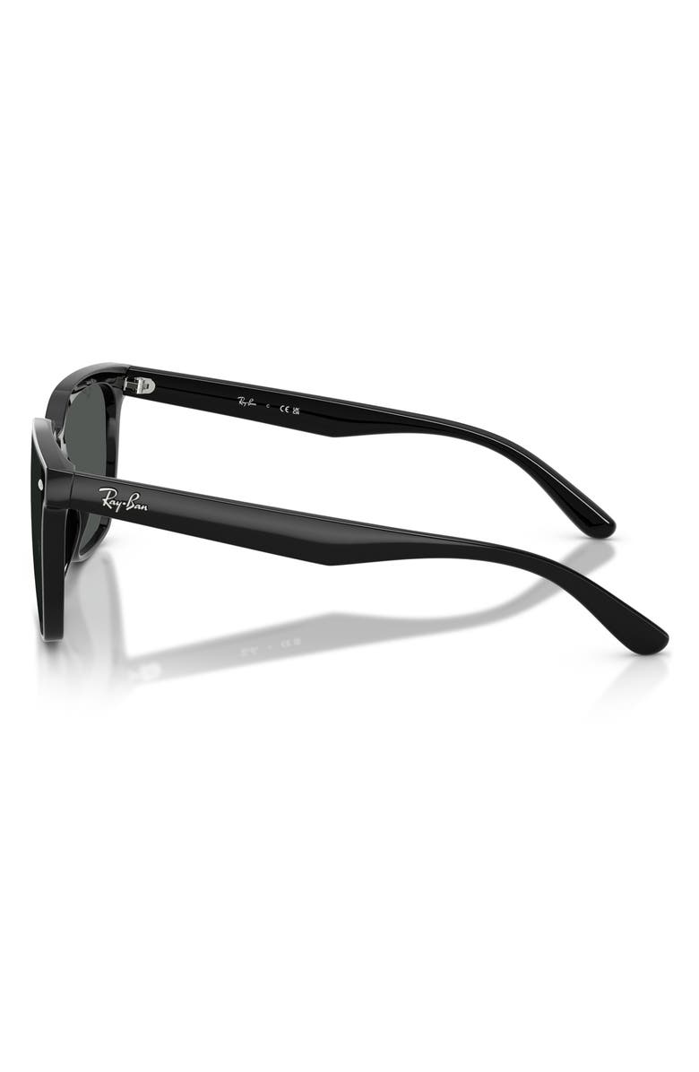 Ray-Ban Square Sunglasses, Alternate, color, Black