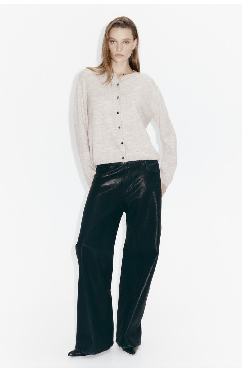 H&M Loose-fit cardigan, Alternate, color, Beige Melange