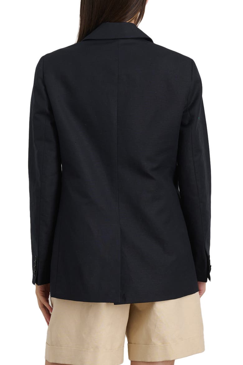 Soho Linen & Cotton Blazer, Alternate, color, BLACK