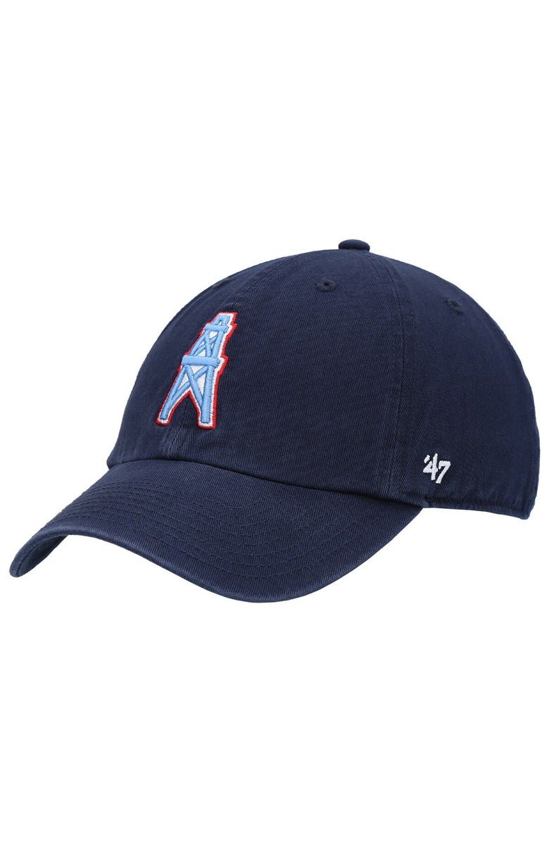 '47 Men's '47 Navy Houston Oilers Clean Up Legacy Adjustable Hat, Main, color, Navy