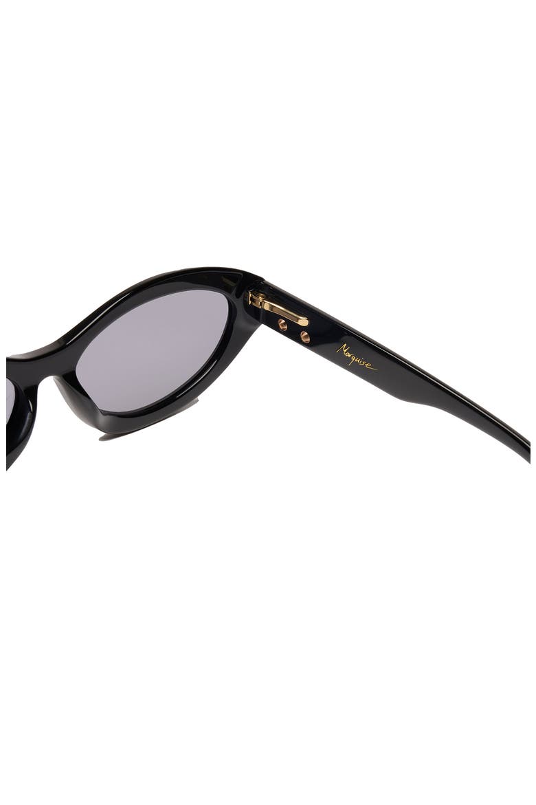 x Luv AJ Marquise Sunglasses, Alternate, color, MARQUISE BLACK / DARK SMOKE