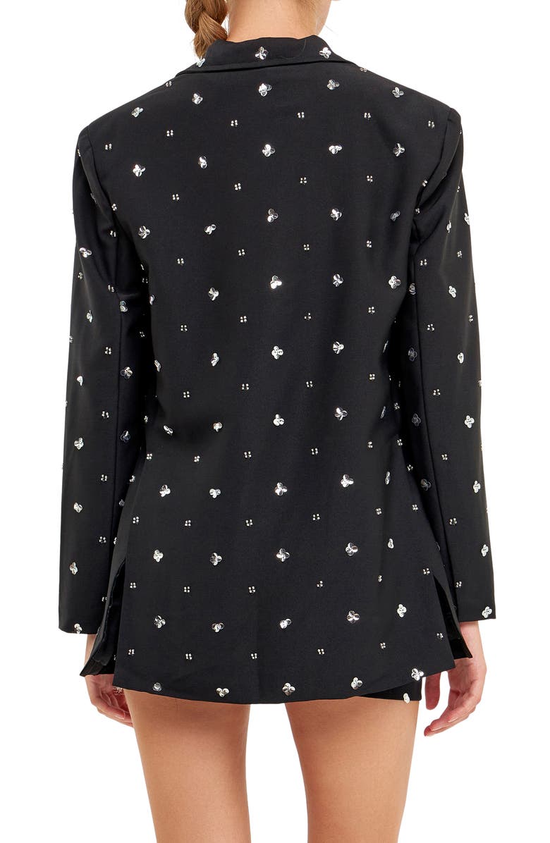 Endless Rose Sequin Floral Embellished Blazer, Alternate, color, 