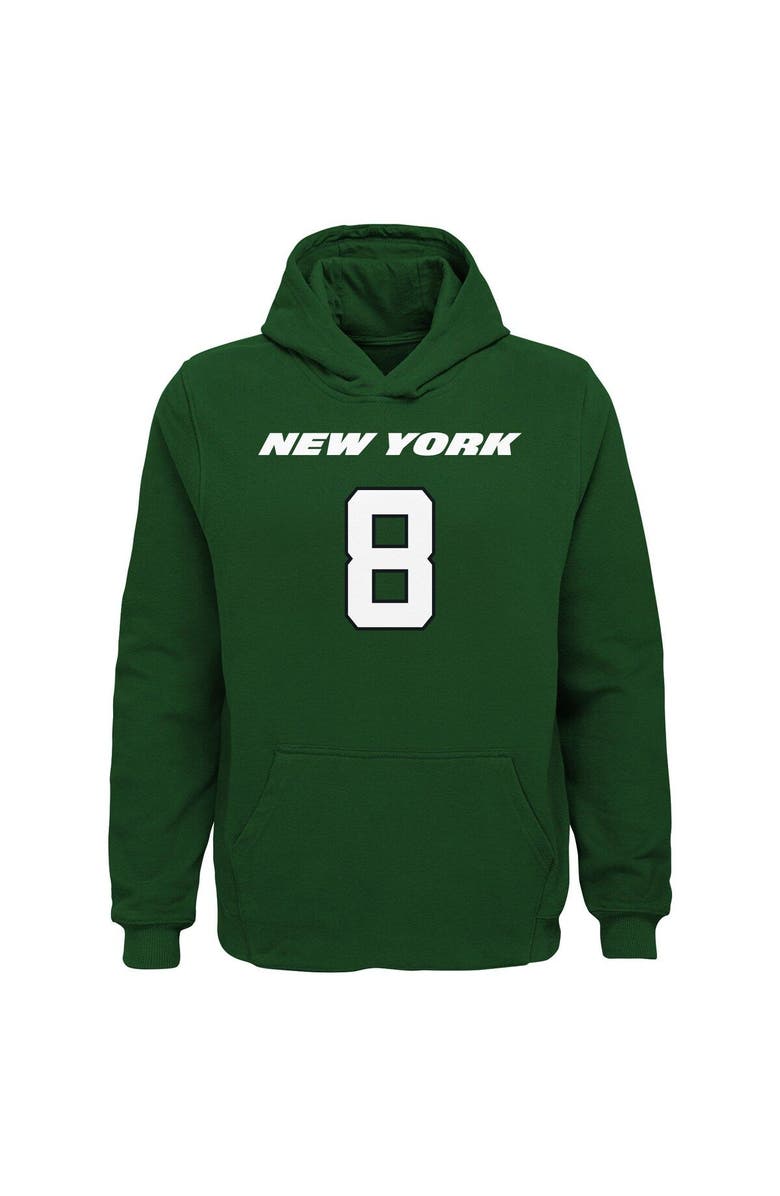Outerstuff Youth Aaron Rodgers Green New York Jets Mainliner Player Name & Number Pullover Hoodie, Alternate, color, 