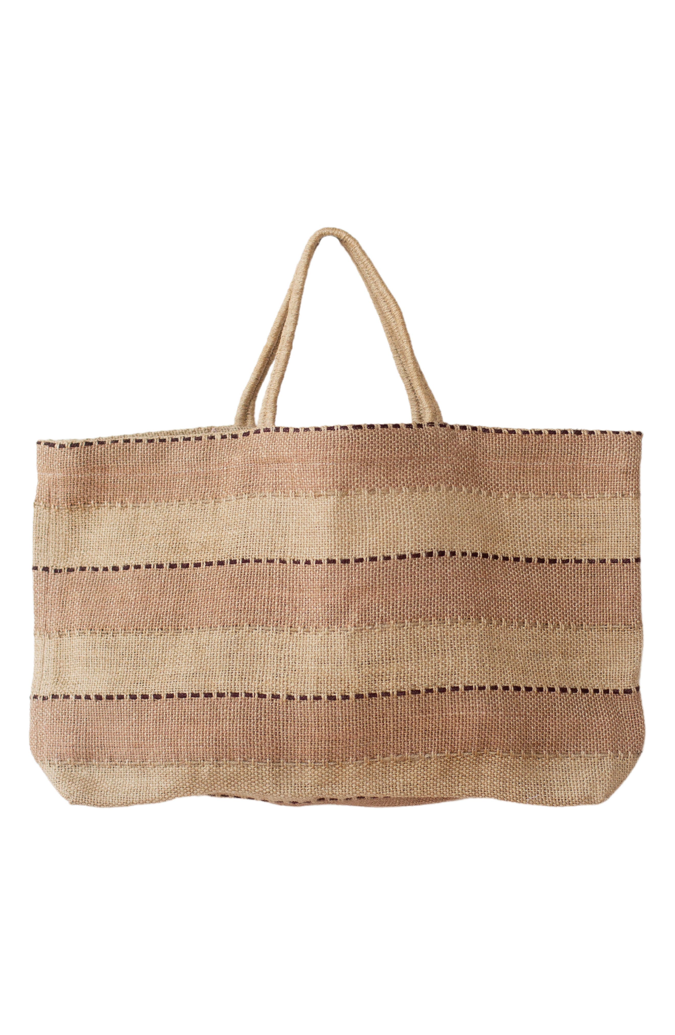 Will & Atlas Khari Wide Market Shopper Jute Tote, Alternate, color, Spice