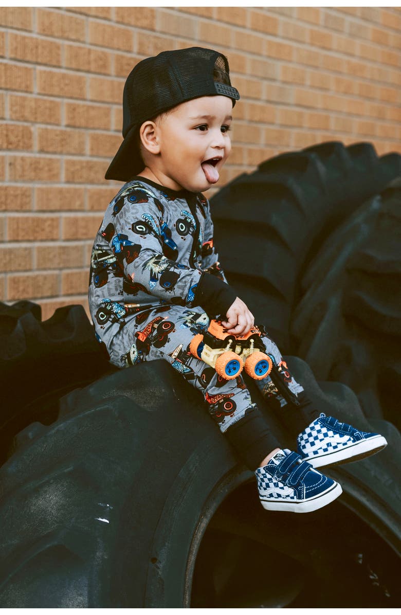 Fletch Monster Jammies Snoozer, Alternate, color, Gray