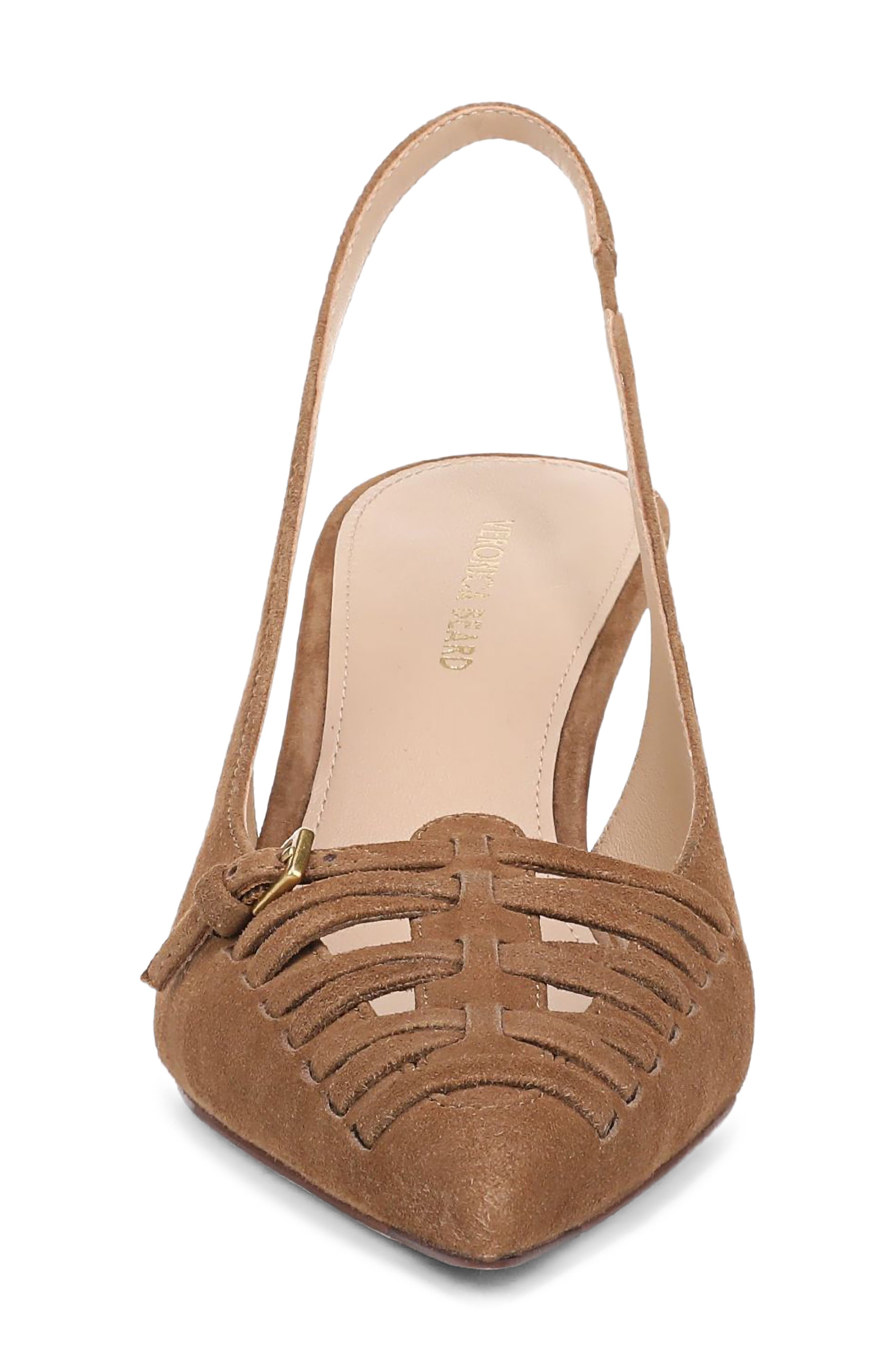 Veronica Beard Rashida Slingback Pointed Toe Pump, Alternate, color, Chestnut