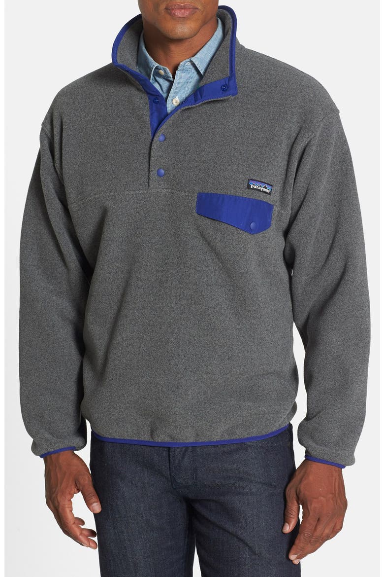 Synchilla® Snap-T® Pullover, Main, color, NICKEL/ COBALT BLUE