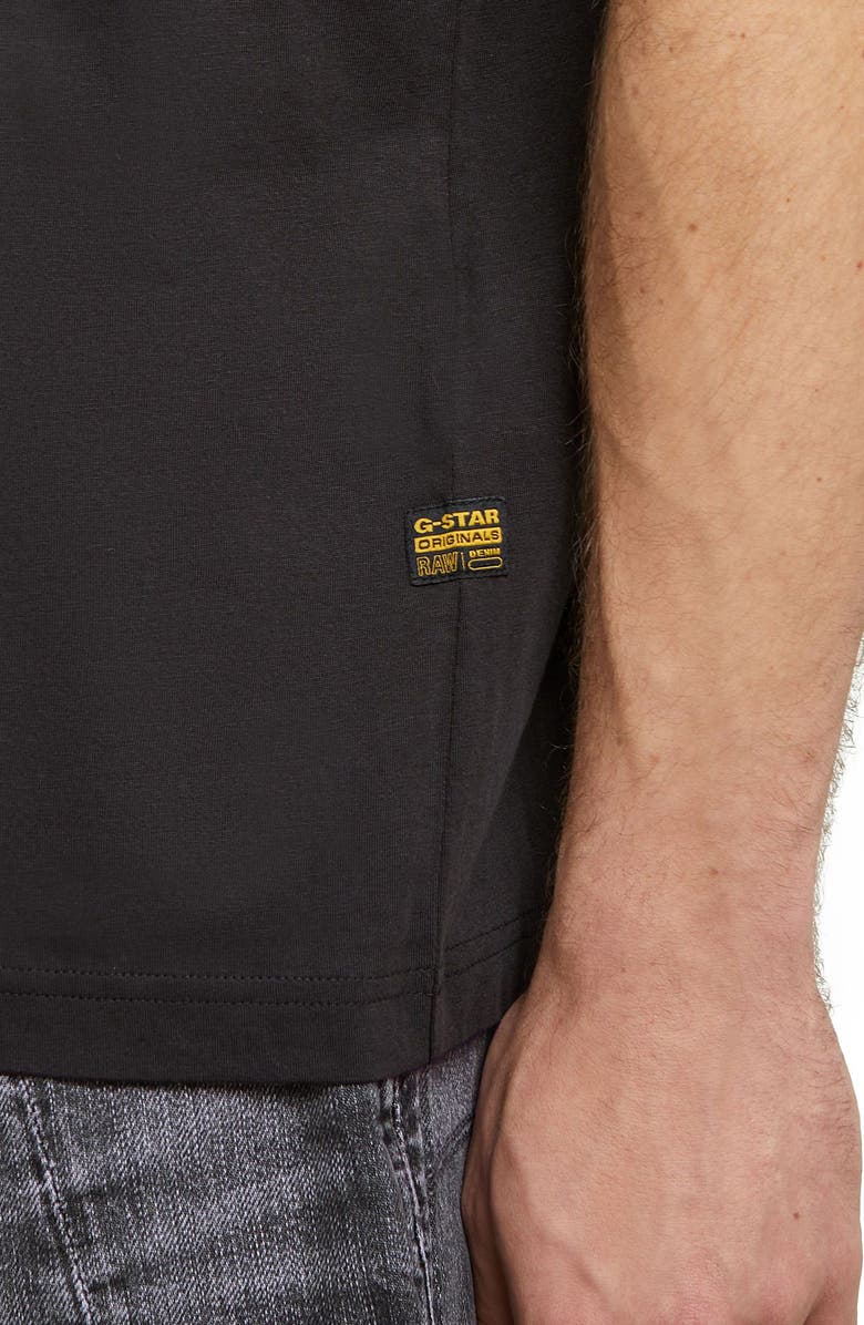 G-STAR Gel Print Organic Cotton T-Shirt, Alternate, color, Dark Black