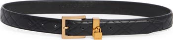 30mm Quilted Leather Belt