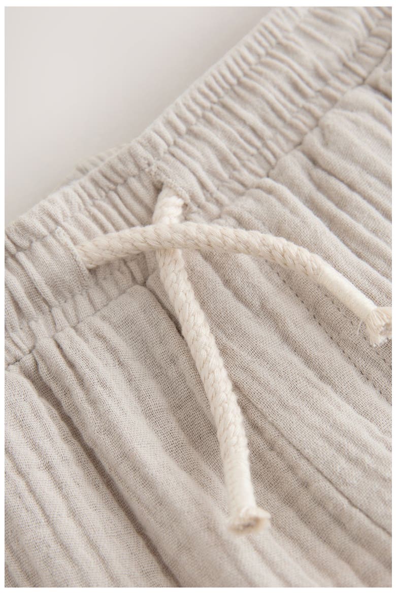 Kids' Cotton Gauze Drawstring Pants, Alternate, color, NEUTRAL