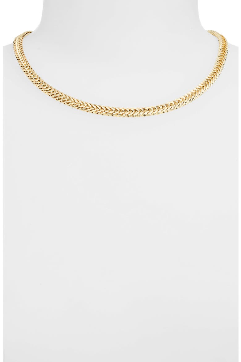 Foxtail Flat Chain Necklace, Alternate, color, GOLD