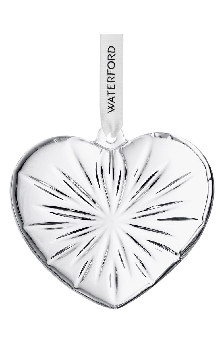 Waterford Heart Crystal Ornament, Main, color,