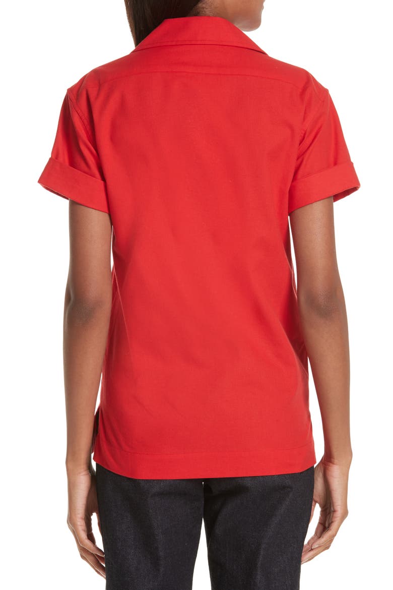 x Paramount Grease Rizzo Embroidered Mechanic Shirt (Nordstrom Exclusive), Alternate, color, RIZZO RED