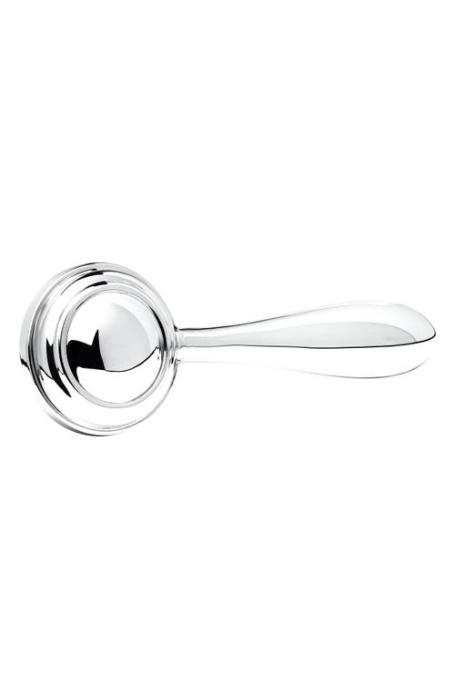 Mignonette Ribbed Round Sterling Silver Rattle