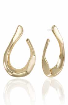 Curved Statement Hoop Earrings