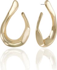 Ettika Curved Statement Hoop Earrings
