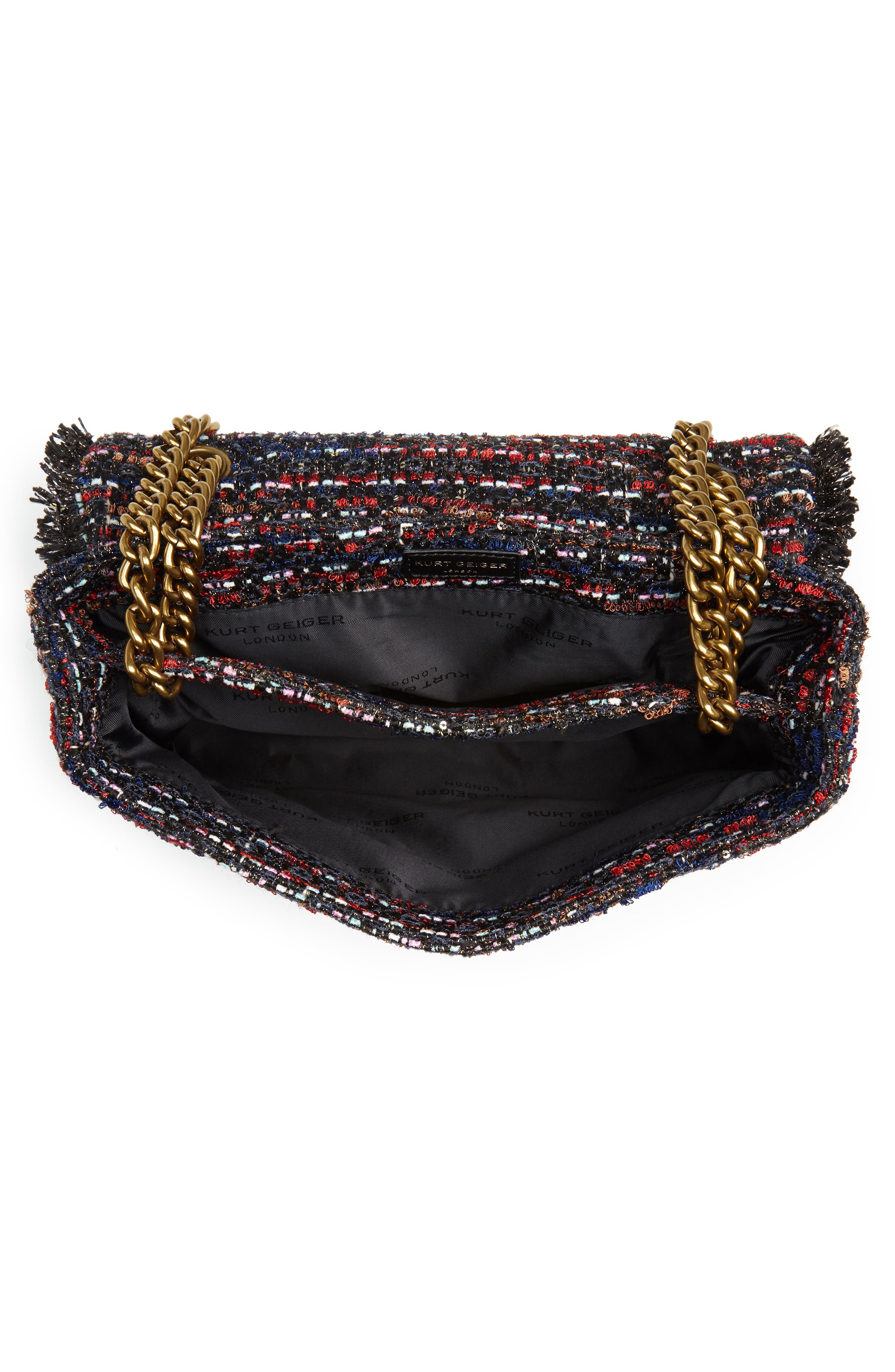 Large Kensington Tweed Shoulder Bag, Alternate, color, RED COMB