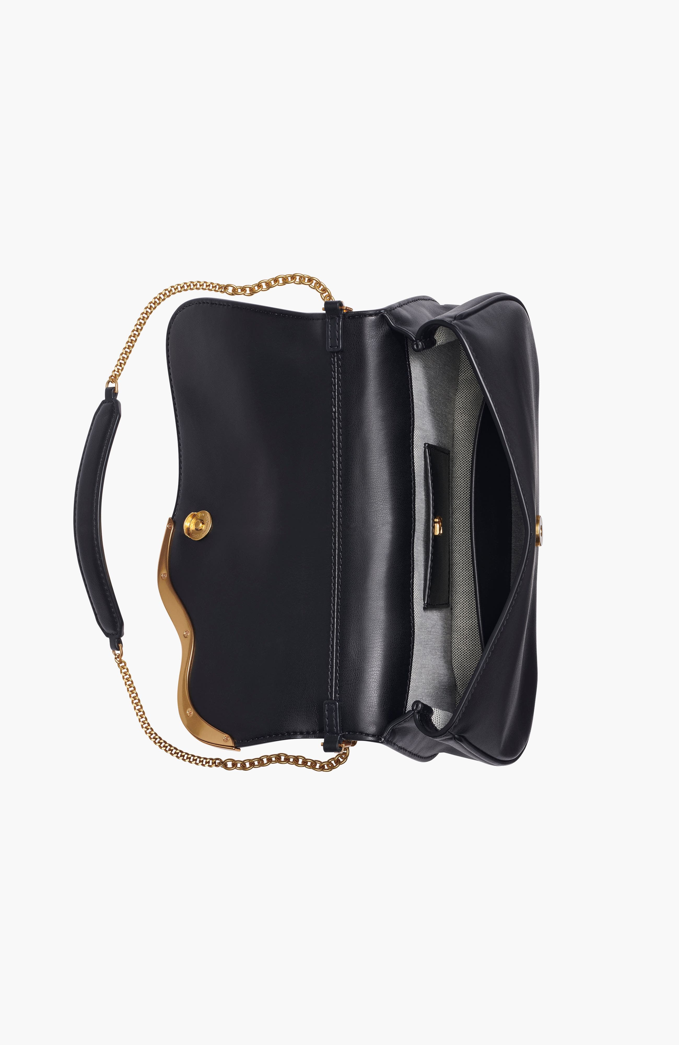 Donna Karan New York Malverne Convertible Clutch, Alternate, color, Black/Gold