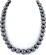 The Pearl Source 10-12mm Eggplant Tahitian South Sea Pearl Necklace - Premier AAAA Quality
