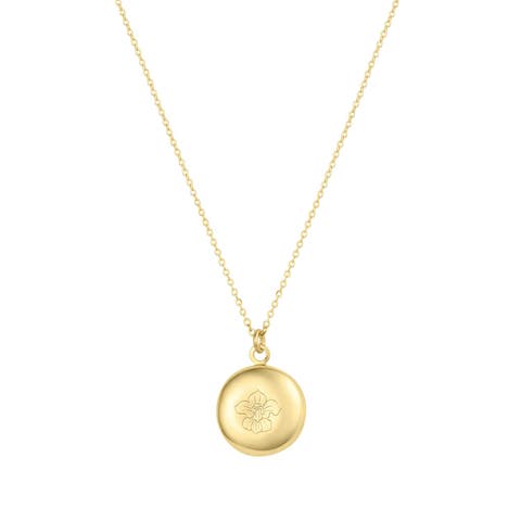 Ruby Birth Flower Necklace