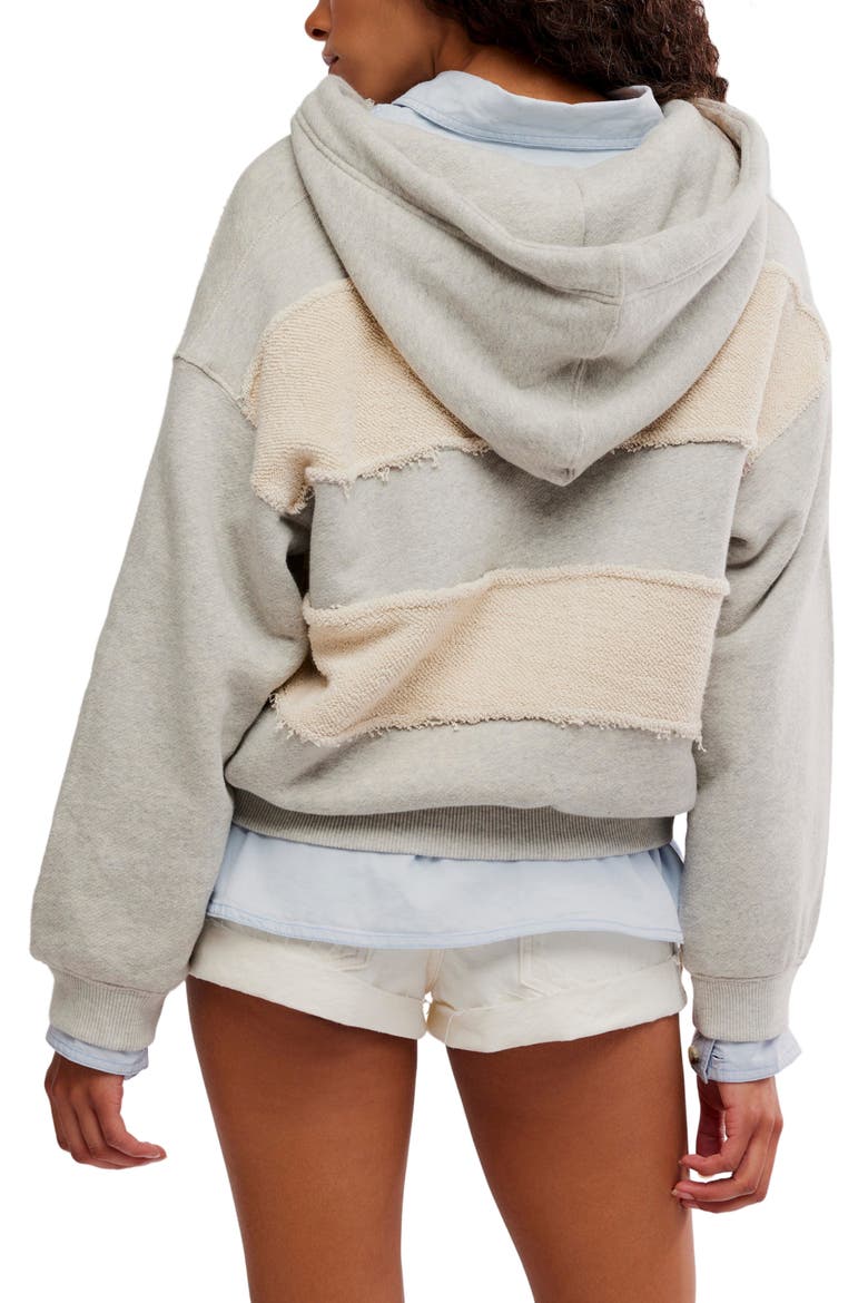 Camp Crush Crop Cotton Blend Hoodie, Alternate, color, HEATHER GREY