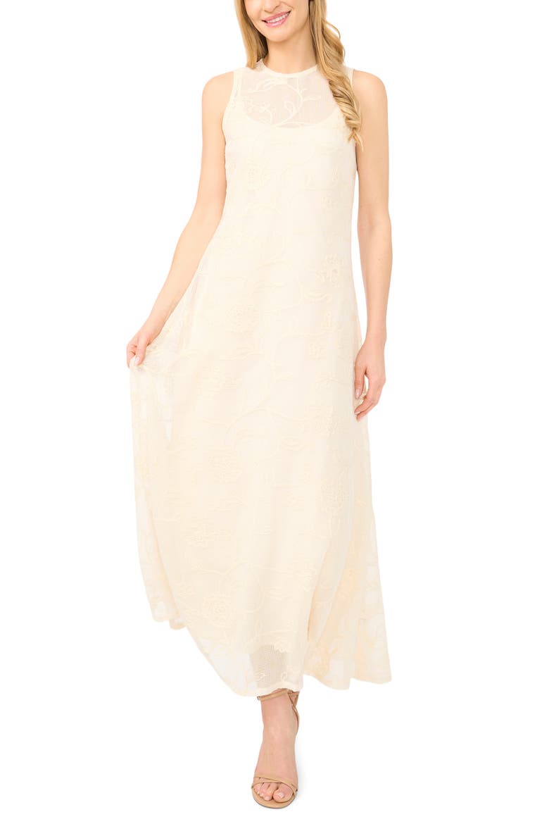 Mimi Mesh Sleeveless Dress, Main, color, NEW IVORY