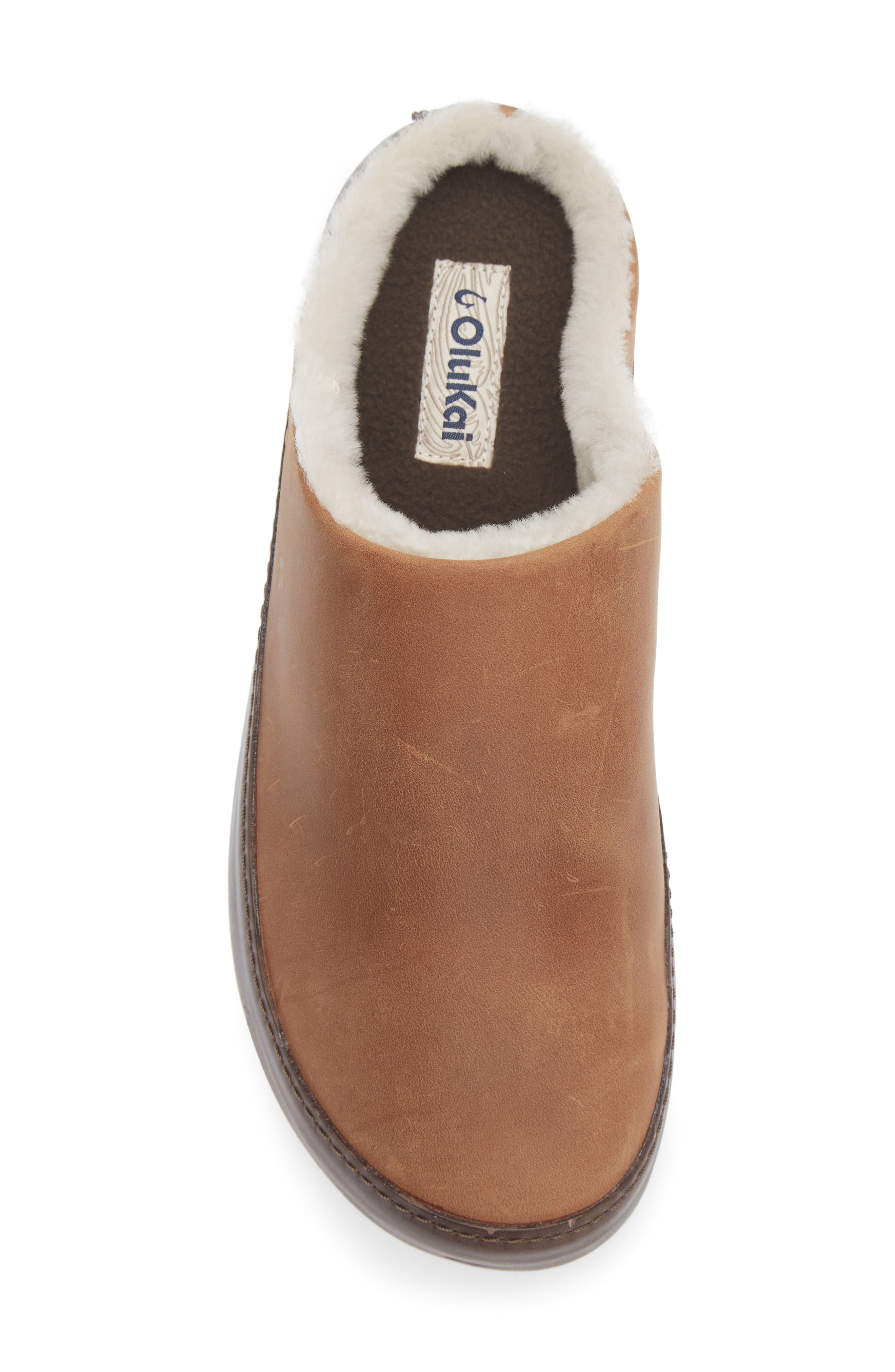 Lolii Genuine Shearling Lined Slipper, Alternate, color, TOFFEE/ DK JAVA