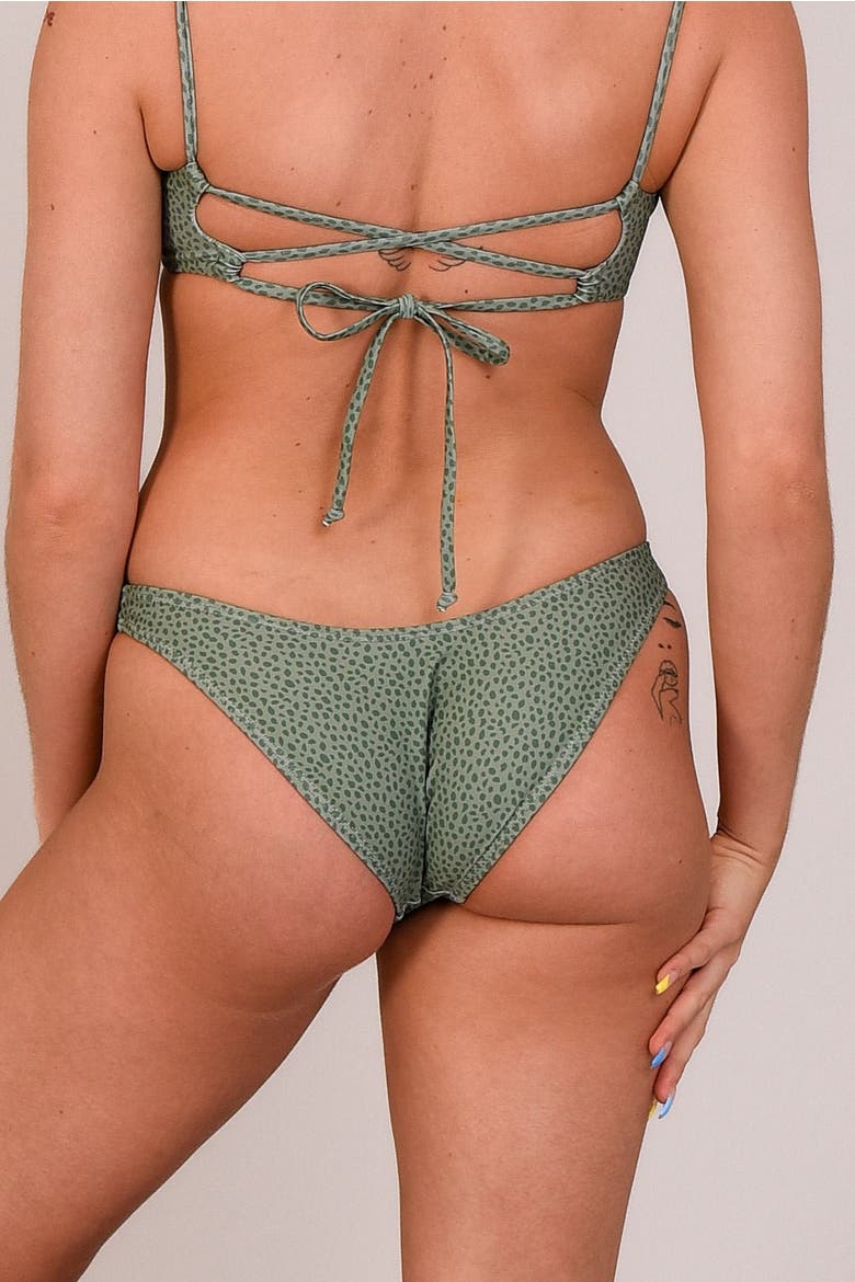 Sahara Sage Brazilian Bikini Bottoms, Alternate, color, Sage
