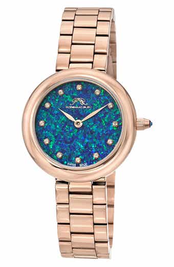 PORSAMO BLEU Opal Swiss Quartz Bracelet Watch, 32mm