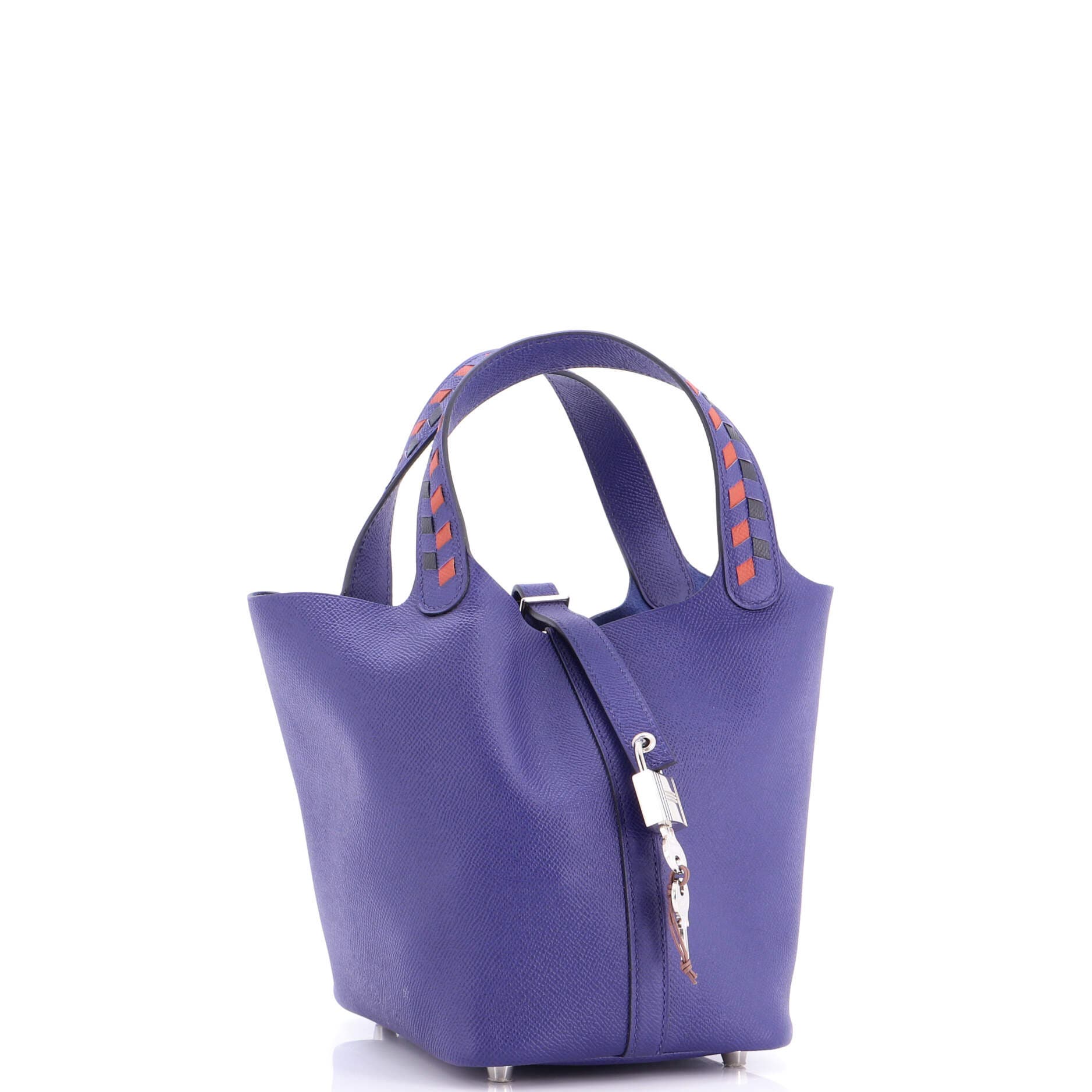 Picotin Lock Bag Tressage Epsom PM, Alternate, color, Blue