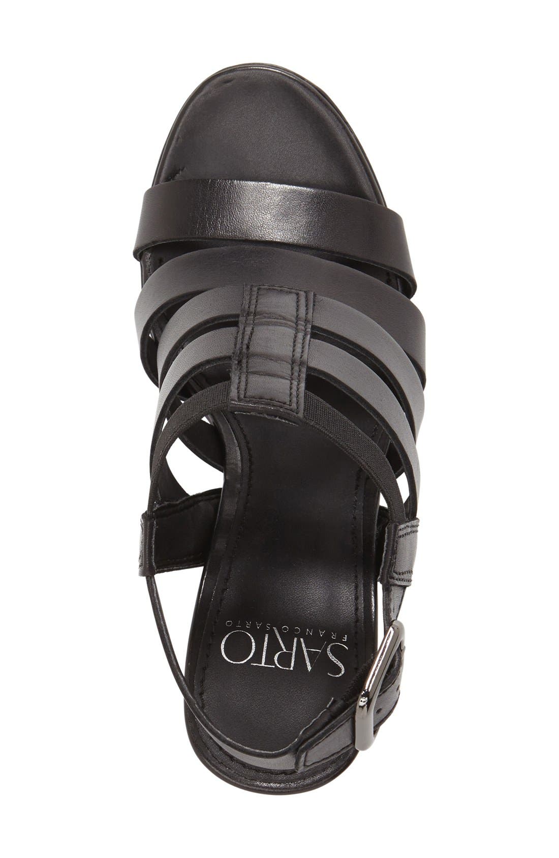'Montage' Leather Sandal, Alternate, color, BLACK LEATHER