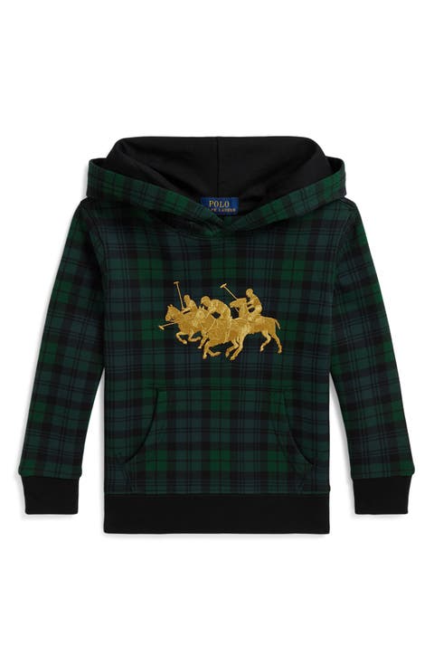 Kids' Plaid Fleece Hoodie