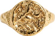ARGENTO VIVO Molten Disc Ring