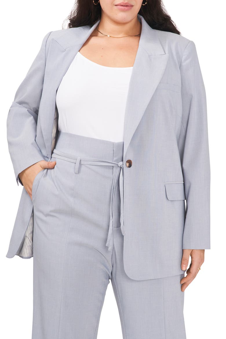 Single Button Relaxed Blazer, Main, color, PORCELAIN BLUE