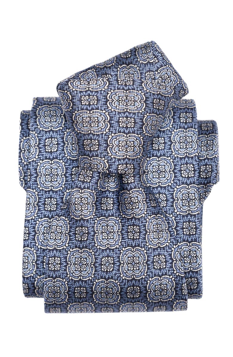 Elizabetta Veneto - Extra Long Printed Silk Tie for Men, Alternate, color, Blue