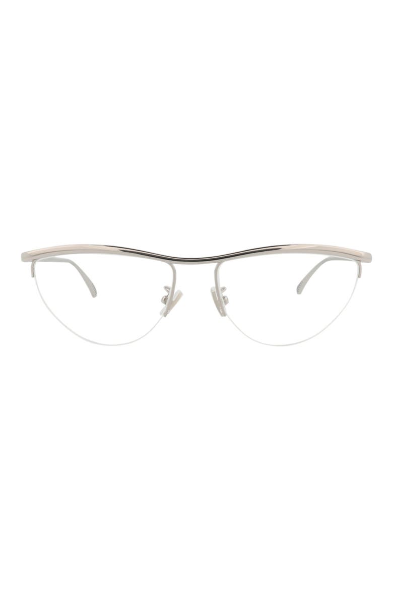 56mm Novelty Square Optical Glasses, Main, color, SILVER SILVER TRANSPARENT