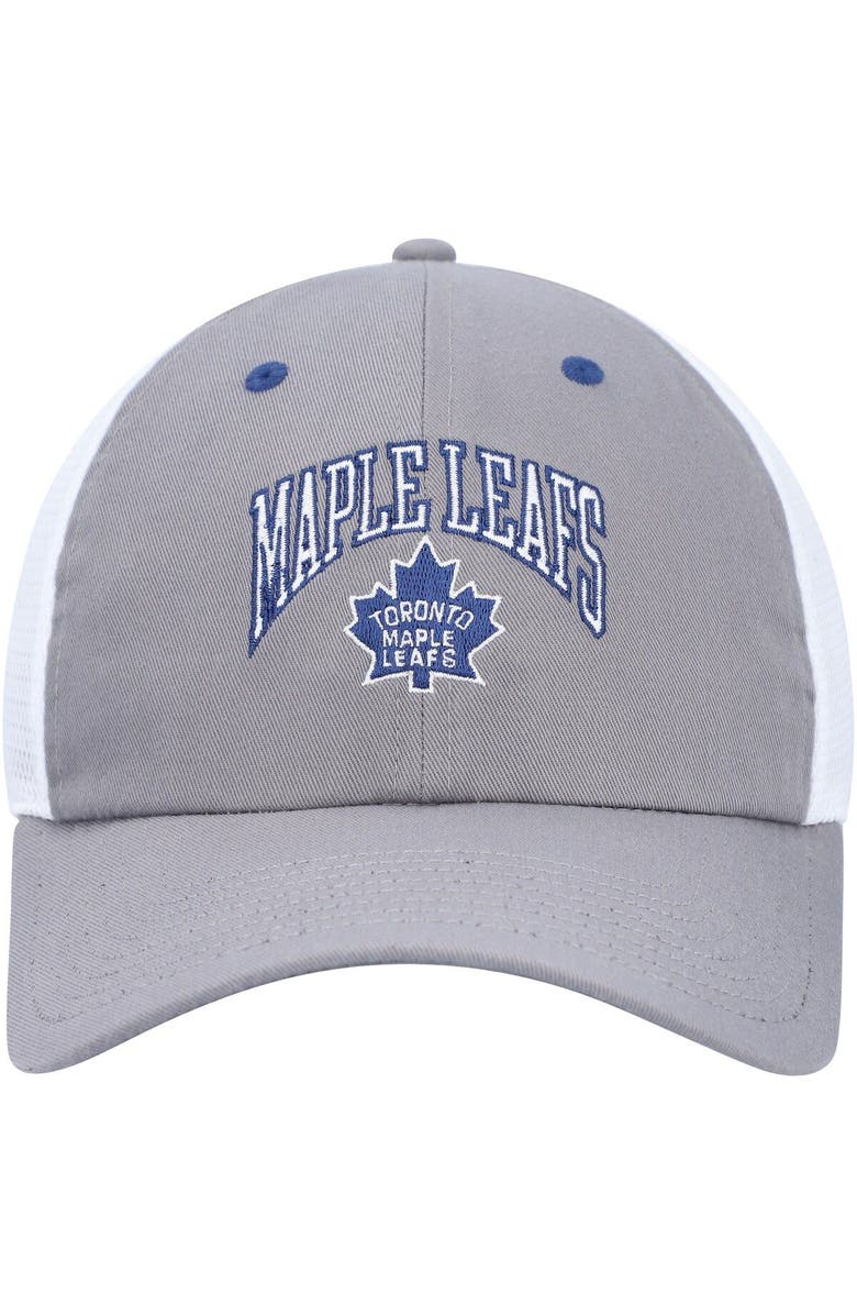 adidas Men's adidas Gray/White Toronto Maple Leafs Tonal Slouch Trucker Adjustable Hat, Alternate, color, 