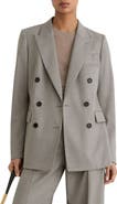 Reiss Darcy Wool Blend Double Breasted Blazer