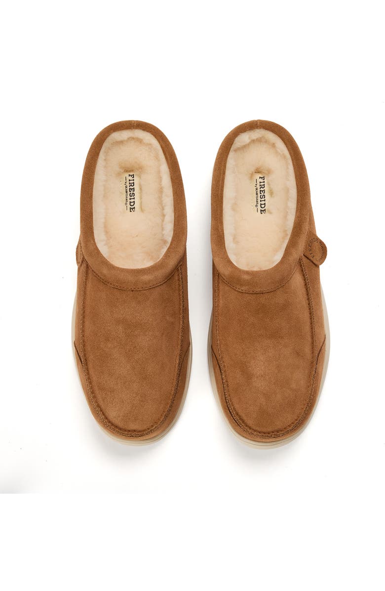 DEARFOAMS Lithgow Genuine Shearling Clog, Alternate, color, Chestnut