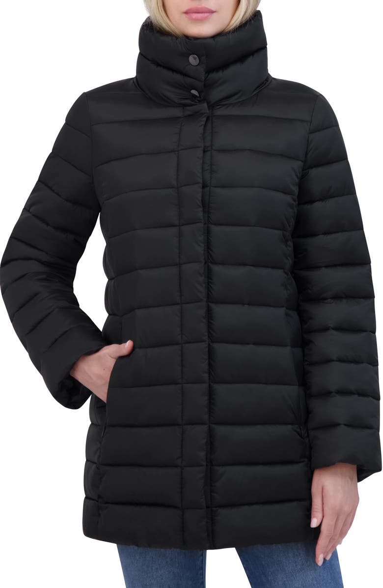 Tahari Melody Quilted Puffer Coat, Main, color,