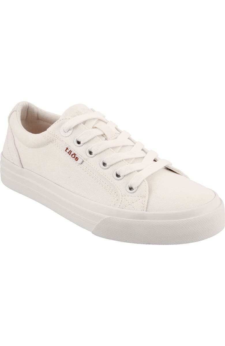 Taos Plim Soul Sneaker, Main, color, White Canvas