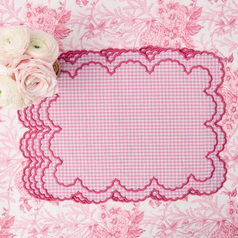 Pink Charlotte Gingham Placemats (Set of 4)
