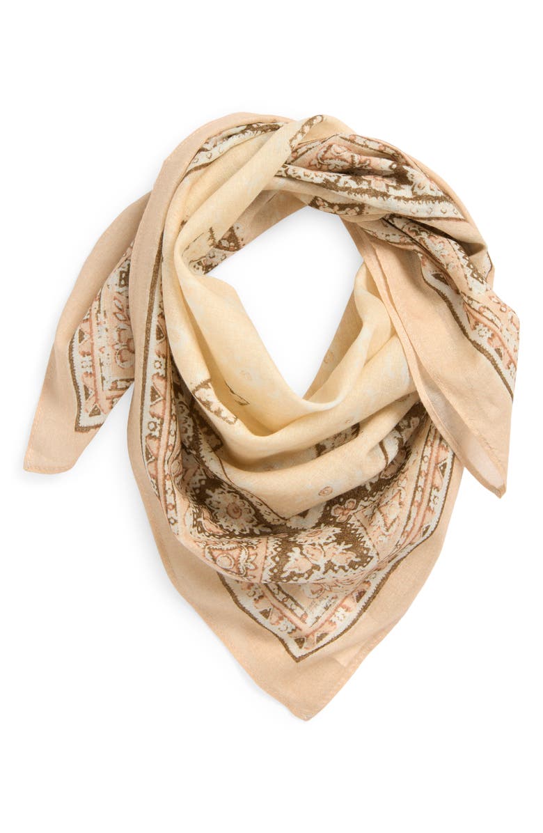 Faherty Spring Salutation Organic Cotton Bandana, Main, color, 