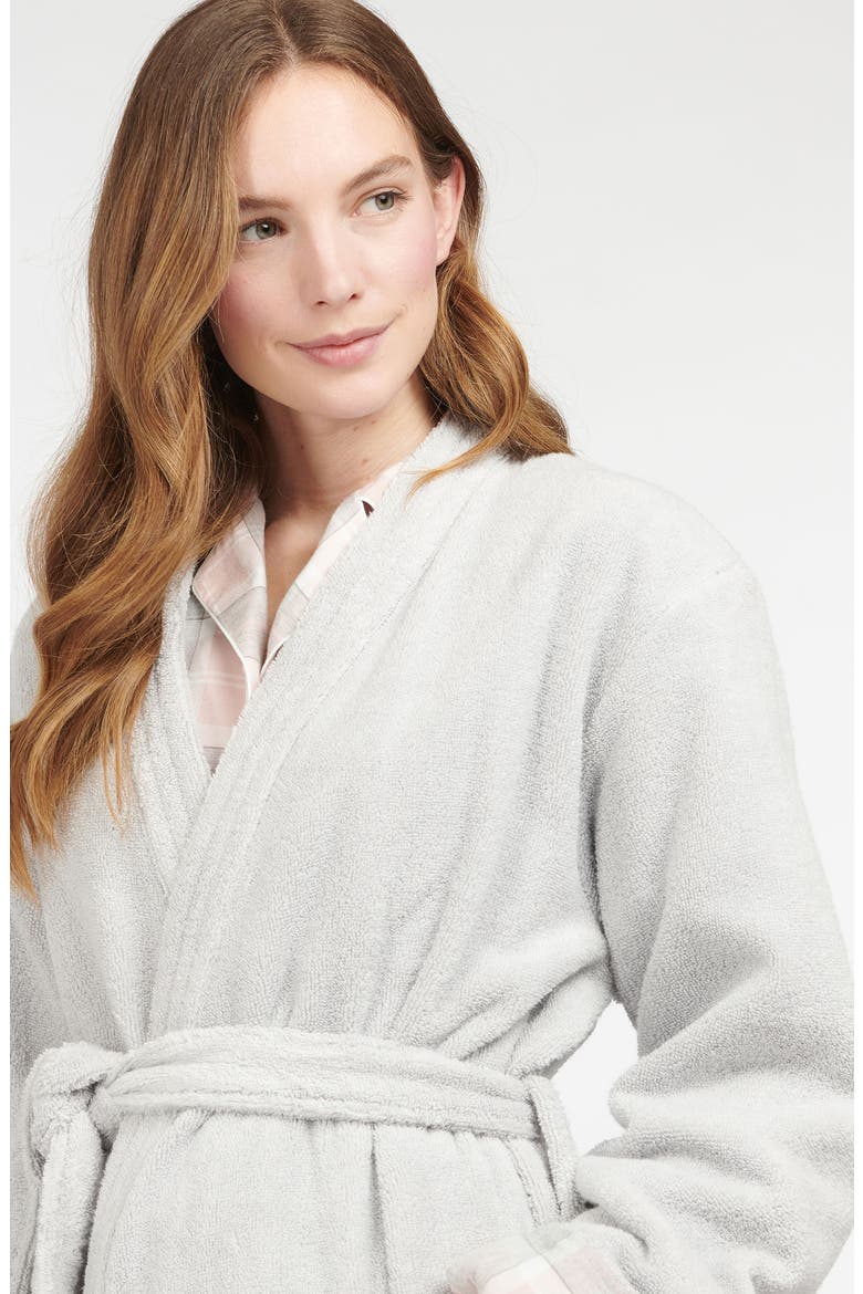 Ada Cotton Terry Cloth Robe, Alternate, color, GREY