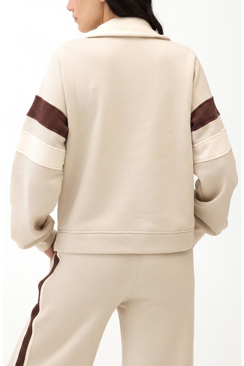 Lourdes Colorblock Fleece Sweatshirt, Alternate, color, OATMEAL/ TAPIOCA
