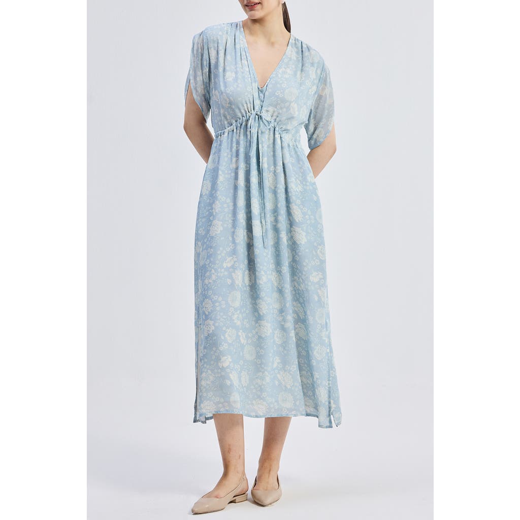 Reistor Maxi Gathered Dress In Floral Whispers