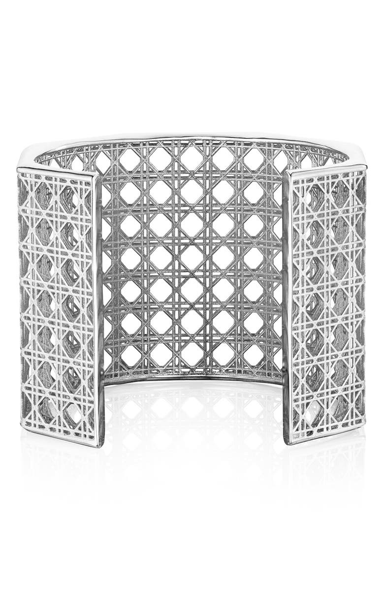 ManLuu Cane Cuff Bracelet, Alternate, color, Sterling Silver